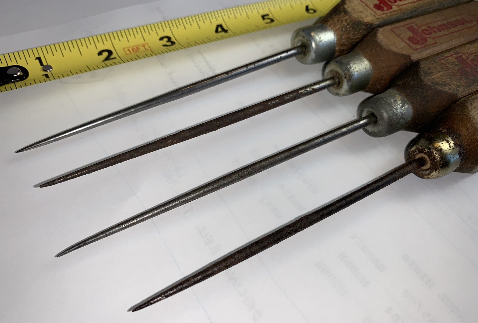 4 Vintage Ice Picks Johnson Princeton, Iowa, Universal Indianapolis,Indiana Tool eBay