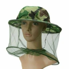 Camouflage Mosquito Bug Insect Net Bee Mesh Head Face Protect Fishing Hat