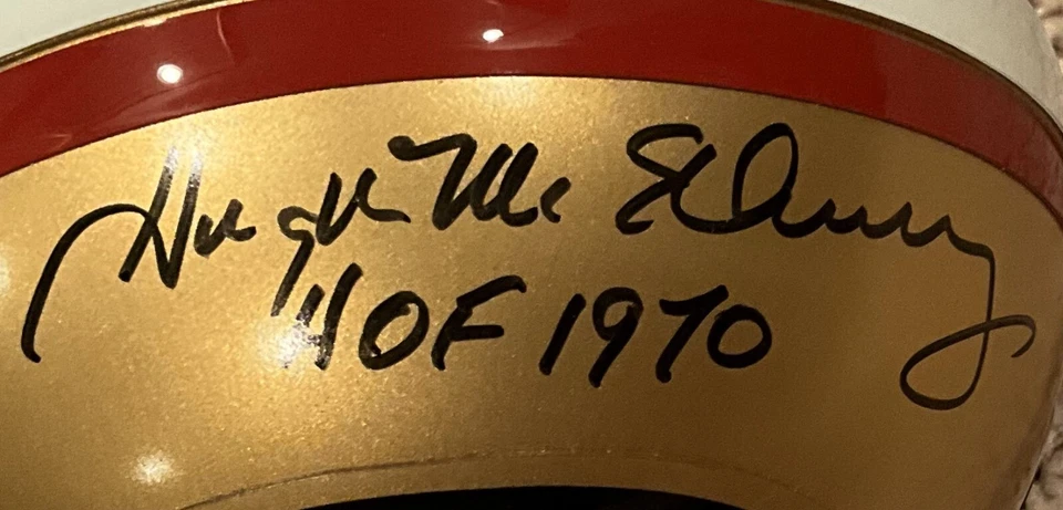 Minicasco firmado por Hugh McElhenny HOF 70 NFL San Francisco 49ers - Certificado de autenticidad AJT Foto 4 de 4