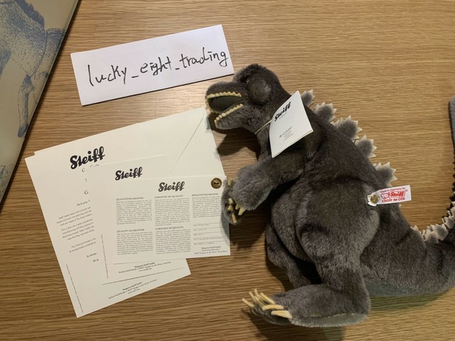 Godzilla Steiff 60th Anniversary limited Teddy Bear Mohair Plush Stuffed Doll | eBay
