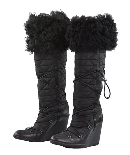 Vintage Archival PRADA Sport 90's Linea rossa knee high leather