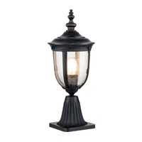 Sockelleuchte Stehleuchte AußEnlampe Glas Klar IP44 Alu Bronze Verwittert E27