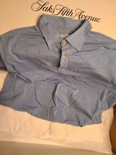 Kiton 650 Blue Short Sleeve Polo Shirt Cotton US 44 No SIGN OF Wear