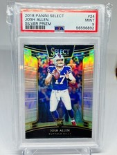 Josh Allen 2018 Panini Select Concourse Silver Prizm #24 RC Rookie PSA 9 Mint