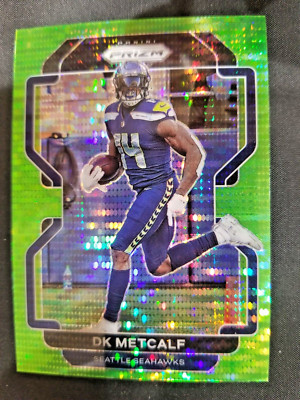 2021 D. K. METCALF PRIZM FOOTBALL GREEN PULSAR CARD #42 PITTSBURGH STEELERS