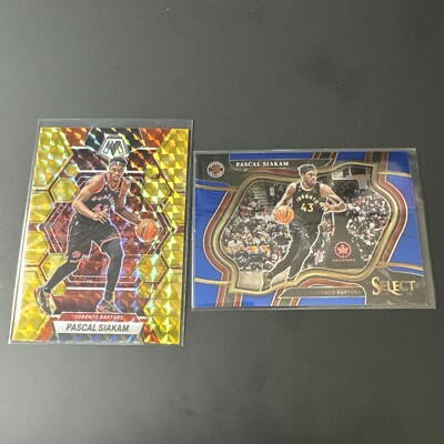 2022-23 Panini PASCAL SIAKAM 2 Card Lot - Reactive Yellow + Select Courtside