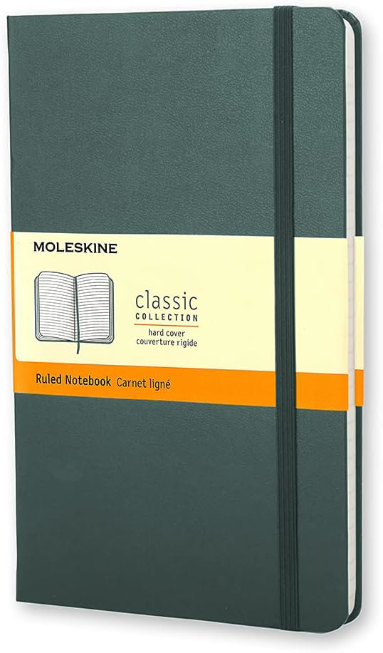 Moleskine Classic Large Ruled Notebook 5x8.25 240 Pages Forest Green