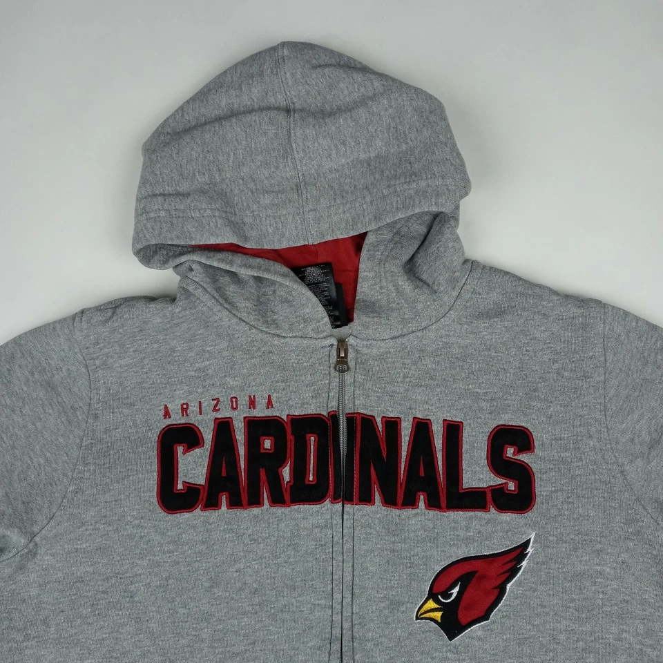 Arizona Cardinals Hoodie Sweatshirt NFL Football Boys Youth Size XL (18) Zip Up - Image 3 of 4