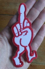 Walking Away Middle Finger Outlaw Biker Jacket Motorcycle Vest Funny Humor Patch