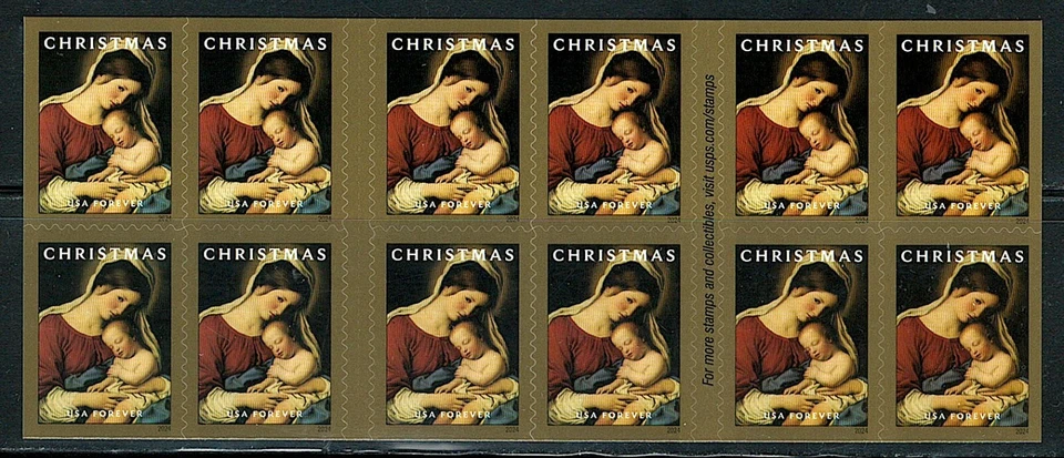 Mint US Madonna and Child Booklet Pane of 20 Forever Stamp Scott# 5940 (MNH) - Image 2 of 2