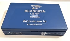 Cigar Box Nicaragua Aganorsa Leaf Aniversario Toro Blue Empty