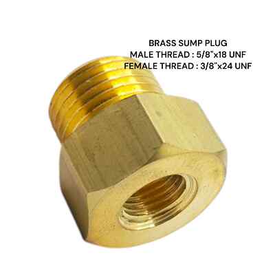 5/8 Zoll UNF Stecker auf 3/8 Zoll UNF Buchse Messing Sumpf Adapter Öltemperaturanzeige Sensor