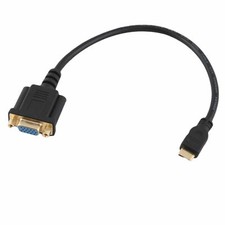Mini HDMI-compatible Male To DB15 VGA 15Pin Female Video AV Adapter Cable HDTV