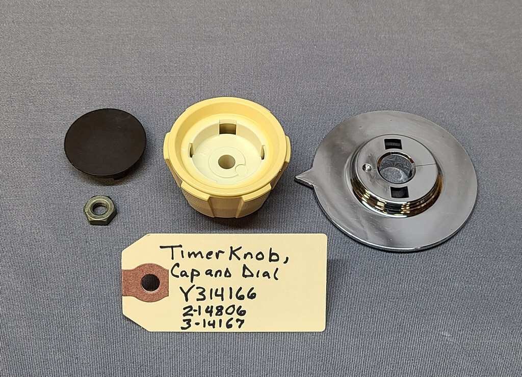 Control Knob and Skirt  Y314166   2-14806 3-14167 for  Maytag DG710 and Others