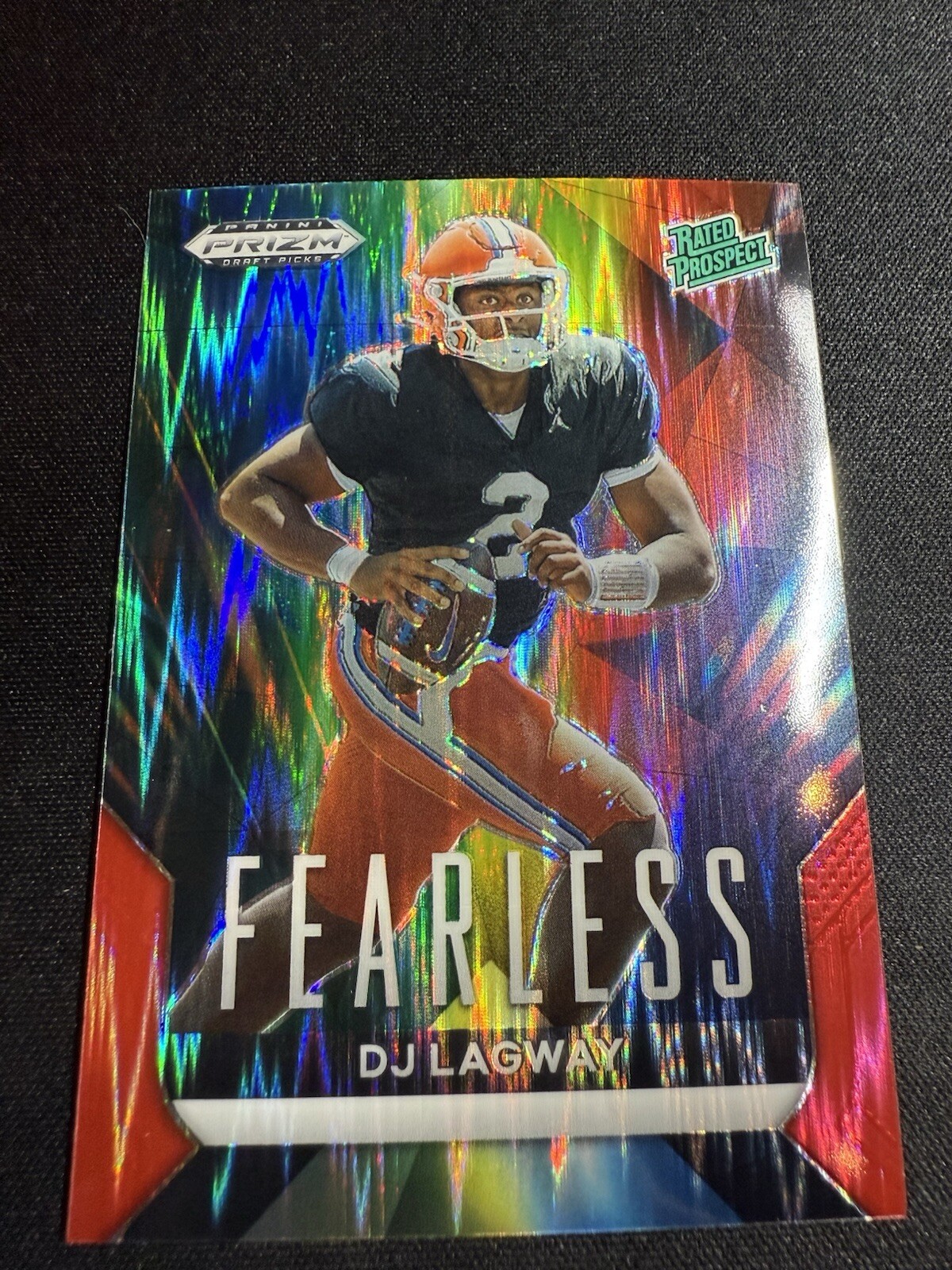 2024 Panini Prizm Draft Picks - DJ Lagway Red Flash Fearless /49 Rated Prospect