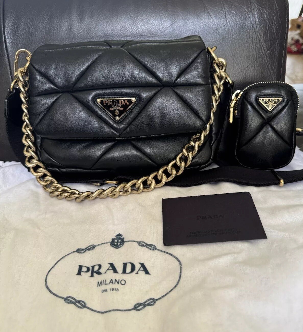 Prada System Nappa Patchwork Shoulder Bag - image 2