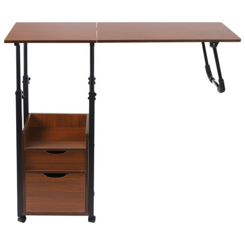 Overbed Laptoptisch Schreibtisch Betttisch klappbar Überbett Schreibtisch & Rollschublade - Bild 7 von 21