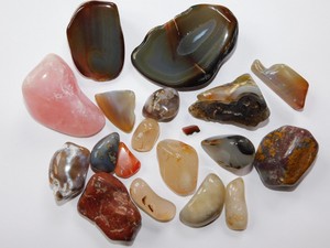 Lot of Polished Mixed Rocks and Agates, Montana Agate, Etc. -About 1.5  Pounds! | eBay