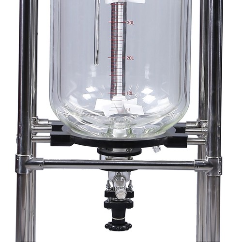 5L- 100L Lab Dual Jacketed Decarboxylation Stirred Glass Chemica Reactor Vessel - Picture 13 of 15