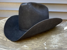 VTG 60-70's RESISTOL Black WESTERN HAT 3x Beaver  Box 6 3/4 Self Conforming