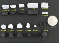 10pcs dust waterproof cover soft silicone VGA BNC USB RJ45 RJ11 Jack3.5/6.35 RCA