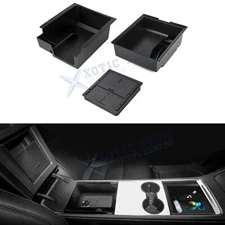ABS Console Armrest Box Secret Insert Storage Drawer For Tesla Model 3 2021-23