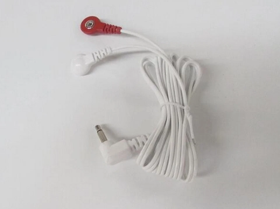 Cable de cable de plomo de electrodo de repuesto macho de 3,5 mm con broches de presión de 2,5 mm para dispositivo Omron Foto 2 de 3