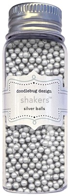Doodlebug Shakers-Silver Balls, Hometown USA (Pack of 3)