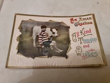 Postcard. Children. Cow. Vintage. c1910's 