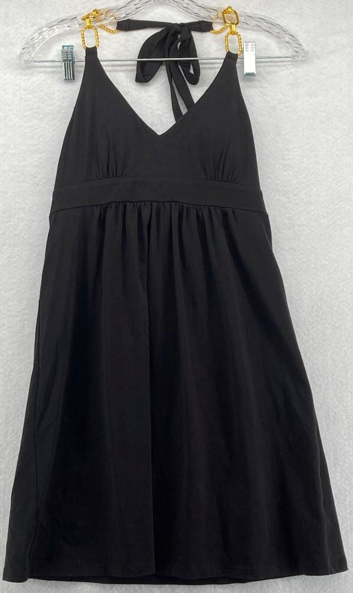 VS Bra Tops Halter Top Black Summer Dress w/Gold Chain Accents on Straps Size SP | eBay VS Bra Tops Halter Top Black Summer Dress w/Gold Chain Accents on Straps Size SP | eBay