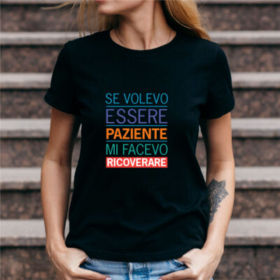 T-Shirt Donna Con Frasi: 'Questo è Sporco, Sbagliato E Altamente Riprovevole' - Maglia In Cotone Ring Spun, Stampa Serigrafica