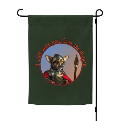 ''Chihuahua Knight'' Garden flag Cute Dog Puppy Pet Chivalry Fairy Tale