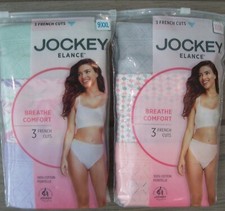 3 JOCKEY Elance 100 Cotton Pointelle French Cut Cuts Panties Size 9 or 10 NIP