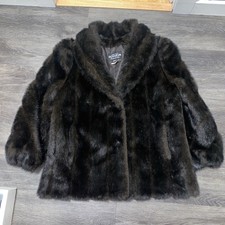 Vintage Olympia Limited Inc. Jacket Size Large Faux Fur Long Sleeve Coat Beauty
