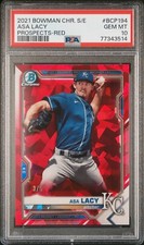 *3/5* 2021 Bowman Chrome Sapphire Edition Prospects ASA LACY Red PSA 10 GEM MNT