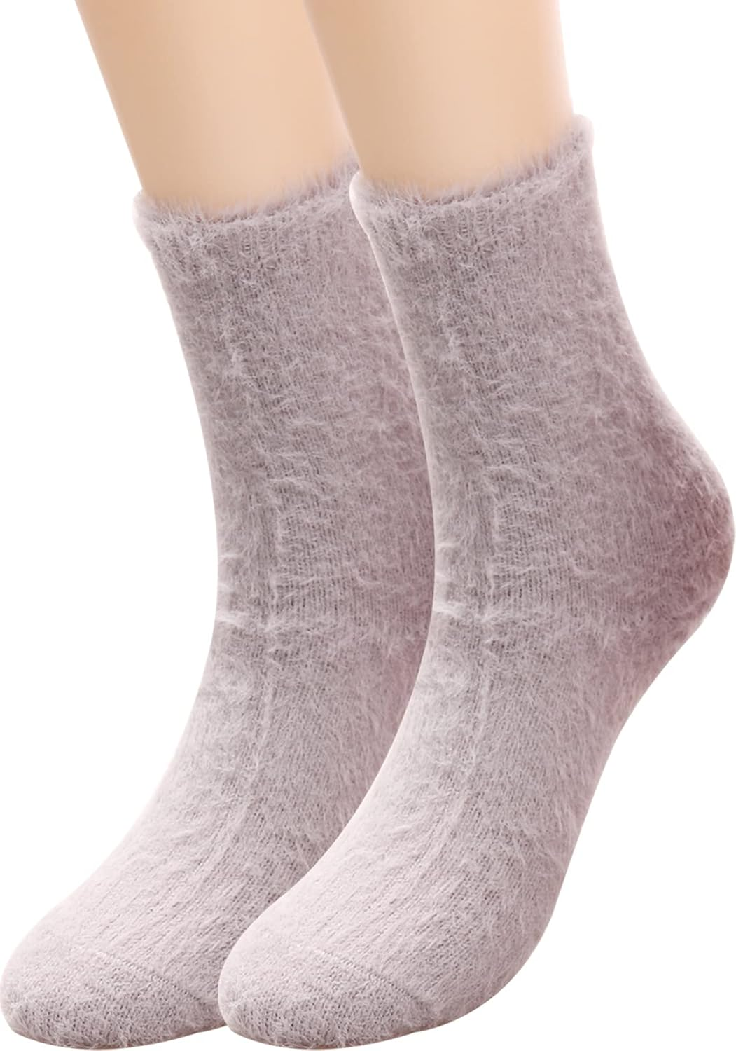 Womens Fuzzy Wool Boots Socks,Thick Knit Vintage Winter Warm Cozy Casual Crew So
