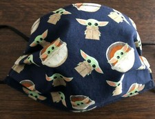 Star Wars Mandalorian Baby Yoda Navy Face Mask. 100 Cotton. Kids, Teen  Adult.