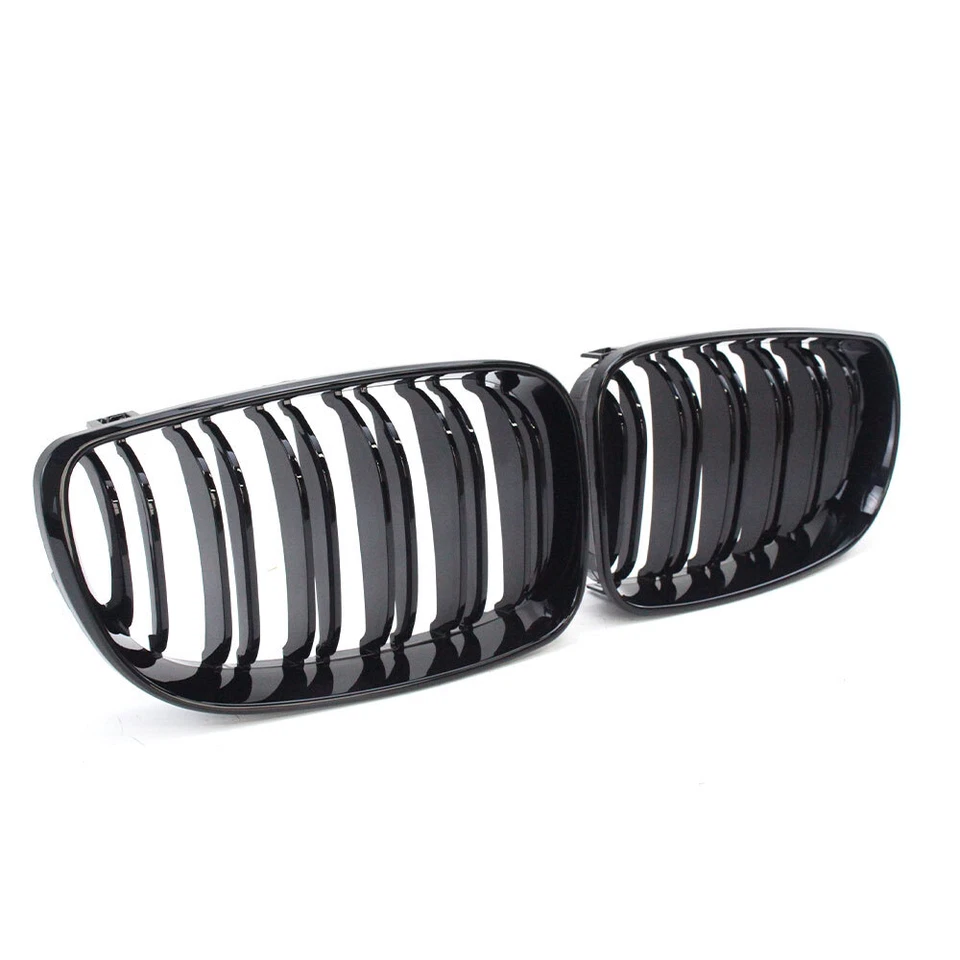 Front Kidney Grille Grill Gloss Black For BMW E81 E82 E87 E88 2008-2011 1 Pair Foto 3 de 4