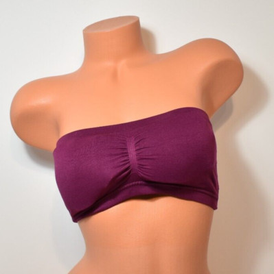 Women's Free Press Maroon Bandeau Bralette Size S/M  NWOT