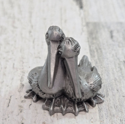 Hudson Pewter Noah's Ark Pelican Pair #2185