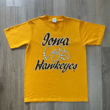 Vintage 80s Iowa Hawkeyes NCAA Men’s Medium T-Shirt Jerzees Made in USA