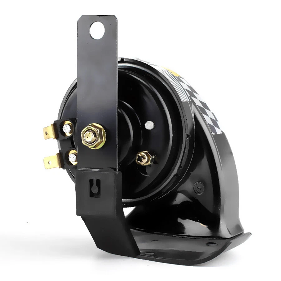 Bocina de motocicleta 12V negra fuerte para Yamaha V Star 250 650 950 1300 clásica EE. UU. Foto 4 de 4