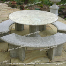 Tavolino da Caffè Rotondo Agata, Pietra Agata Bianca Centro Arredo Giardino Patio Decorazioni