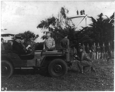 President Roosevelt,jeep,North Africa,Casablanca,George S. Patton 1943