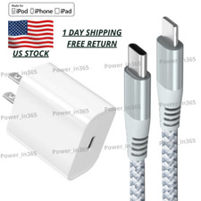 20W Fast Power Adapter USB Type C Charger Cable For iPhone 14 13 12 11 Pro Max 8