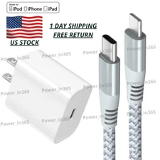 20W Fast Power Adapter USB Type C Charger Cable For iPhone 14 13 12 11 Pro Max 8