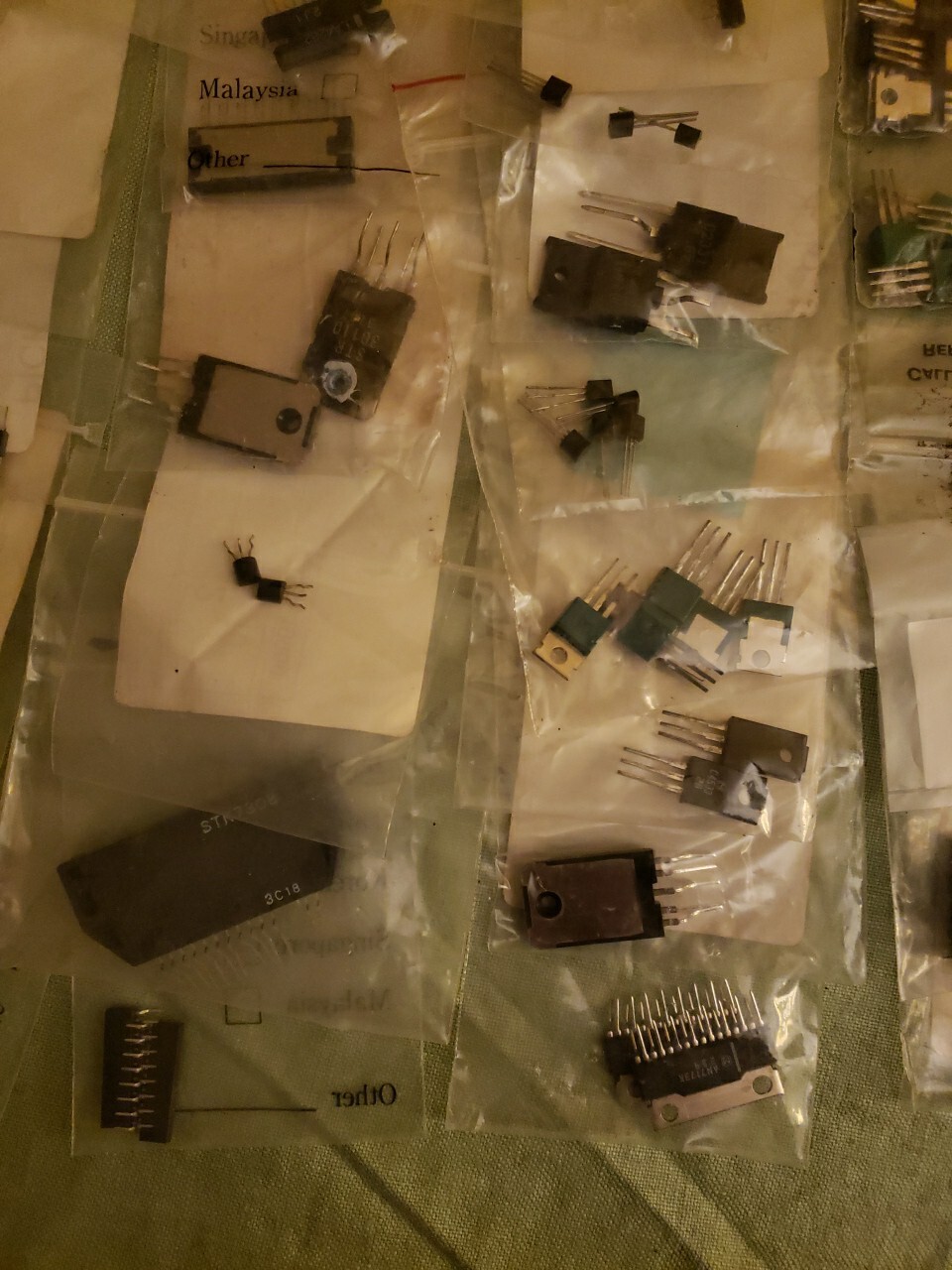 vintage electronics parts components various parts semiconductors Lot A