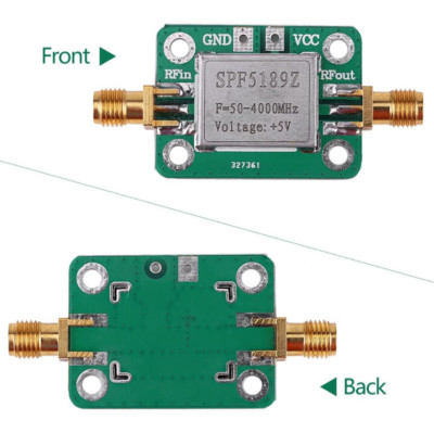 SPF5189Z RF Low Noise Amplifier Signal Receiver Shield Board 50-4000MHz NF=0.6dB