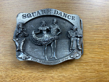 Vintage Square Dance 1987 Commemorative Belt Buckle 1986 