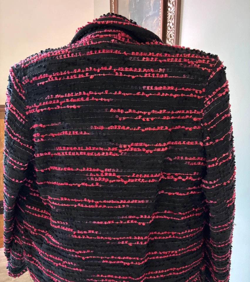 Vintage Cactus Flower Cotton Southwestern short jacket  Conchos Made in USA Sz M - Image 3 of 4